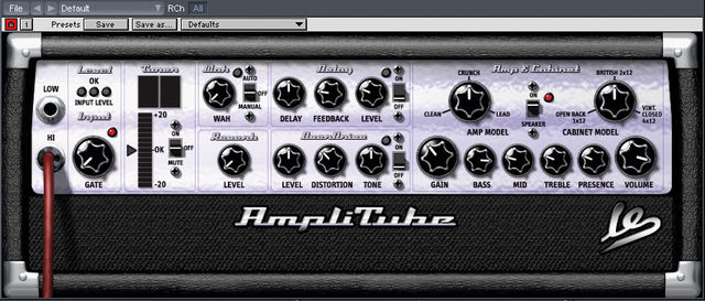 blank The AmpliTube Live virtual amp features a wealth of effects.